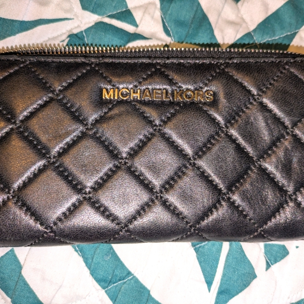 Michael Kors Quilted Black Wallet